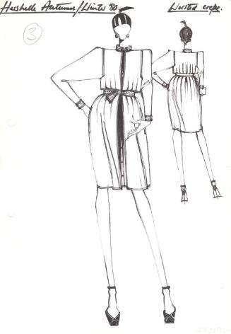 Drawing of Knee-Length Dress for Hershelle