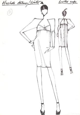 Drawing of Knee-Length Dress for Hershelle