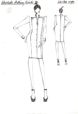 Drawing of Knee-Length Dress