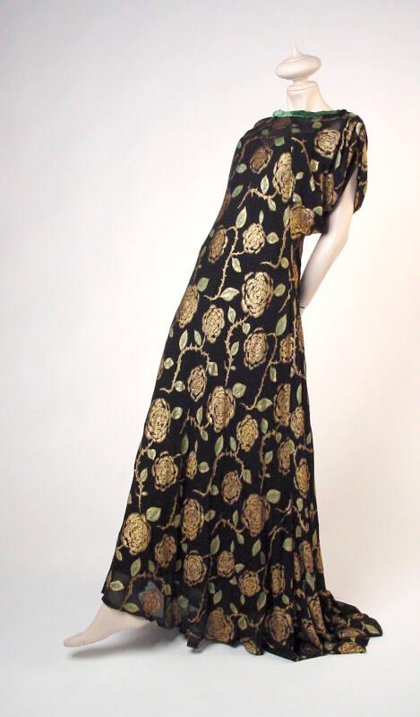 Gold Rose Evening Dress