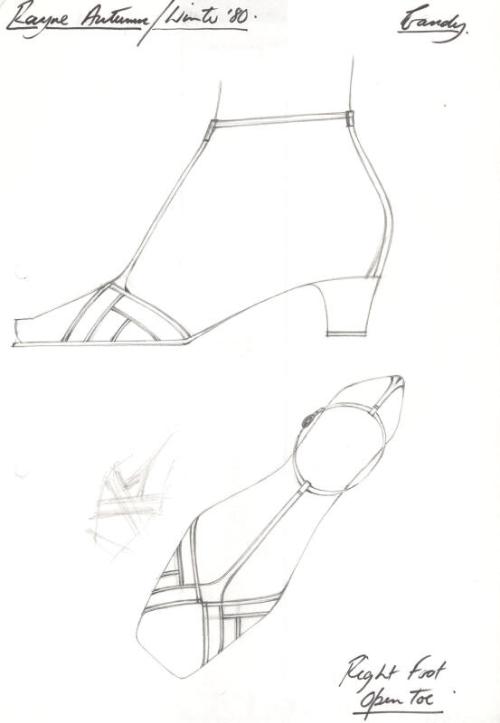 Drawing Open-Toe Sandal with Ankle Strap