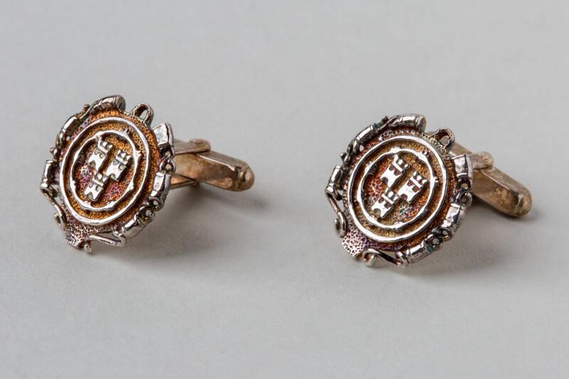 Pair of Silver Crest Cufflinks