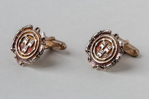 Pair of Silver Crest Cufflinks