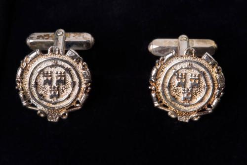 Pair of Silver Crest Cufflinks