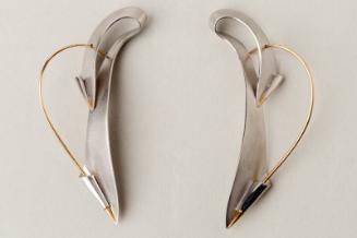 Pair of Curved Earrings by Barbara Sibbald