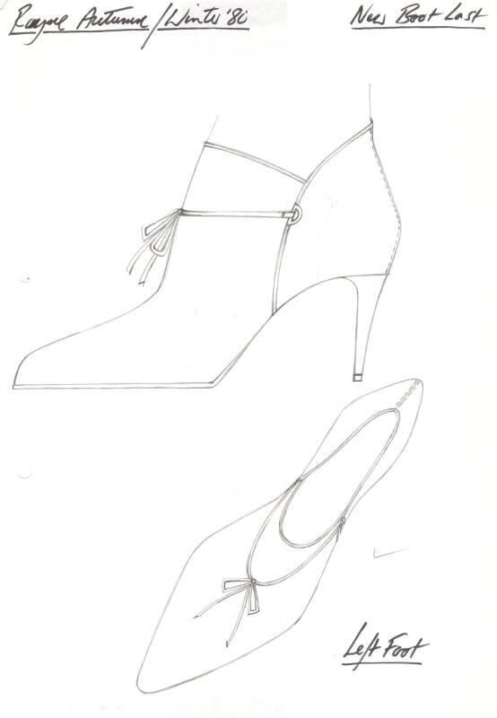 Drawing of Ankle Boot for Autumn/Winter 1980 Collection