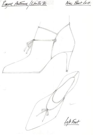 Drawing of Ankle Boot for Autumn/Winter 1980 Collection