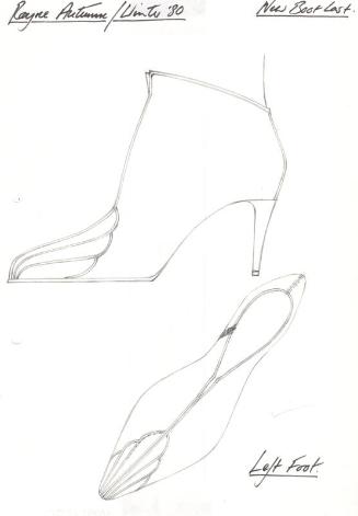 Drawing of Ankle Boot for Autumn/Winter 1980 Collection