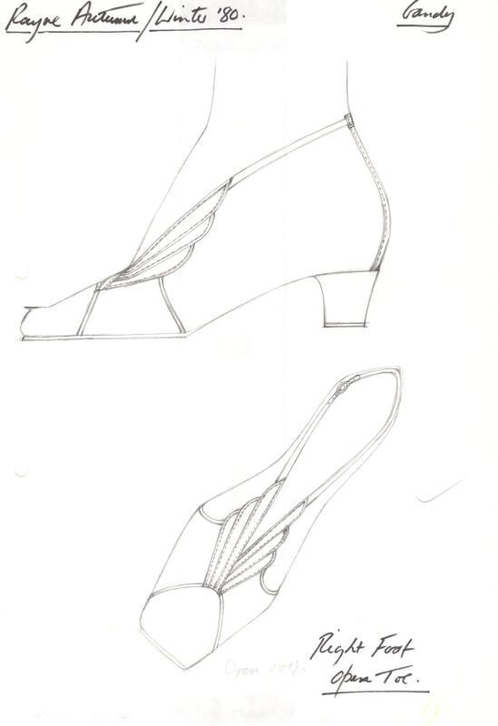 Drawing of Sandal for Autumn/Winter 1980 Collection