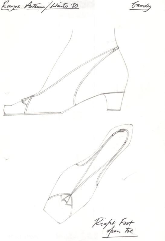 Drawing of Sandal for Autumn/Winter 1980 Collection