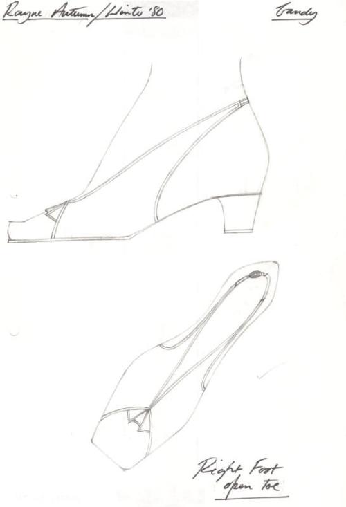 Drawing of Sandal for Autumn/Winter 1980 Collection