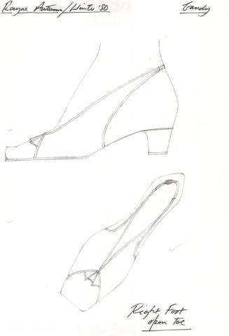 Drawing of Sandal for Autumn/Winter 1980 Collection