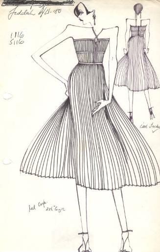Drawing of Dress for the Autumn/Winter 1980 Collection and the Craven Boutique Commission