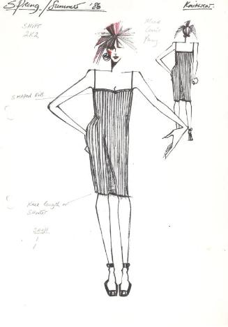 Drawing of Dress for the Spring/Summer 1986 Collection