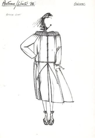 Drawing of Coat for Autumn/Winter 1986 Knitwear Collection