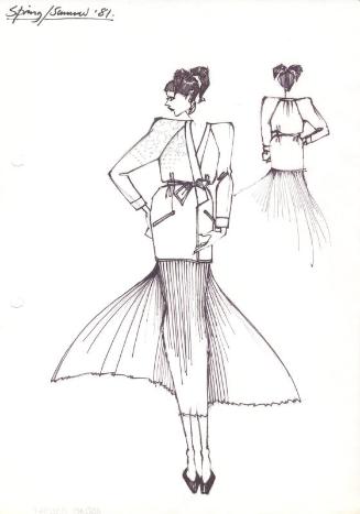 Drawing of Jacket and Skirt for Spring/Summer 1981 Collection