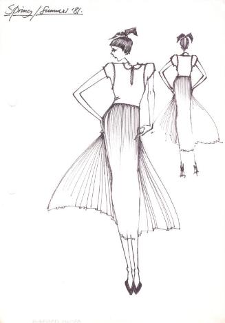 Drawing of Blouse and Skirt for Spring/Summer 1981 Collection