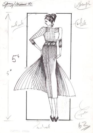 Drawing of Top and Skirt for Spring/Summer 1981 Collection