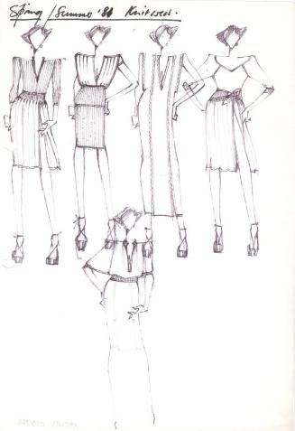 Drawing of Dress for Spring/Summer 1981 Collection