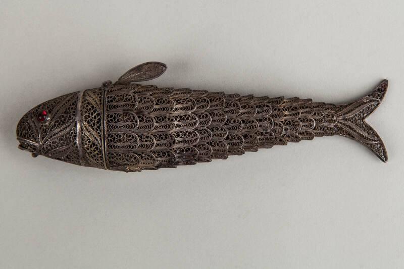 White Metal Filigree Fish