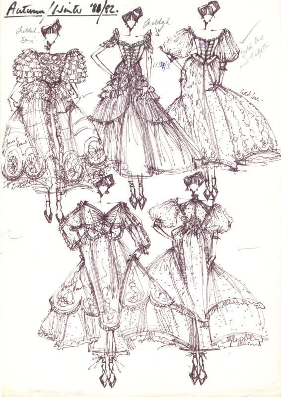 Drawing of Dress for Autumn/Winter 1981/1982 Collection