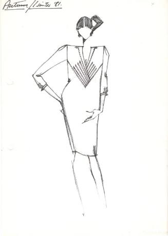 Drawing of Dress for Autumn/Winter 1981 Collection