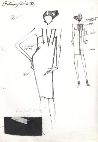 Drawing of Dress for Autumn/Winter 1981 Collection