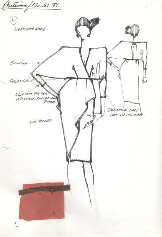 Drawing of Dress for Autumn/Winter 1981 Collection