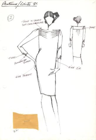 Drawing of Dress for Autumn/Winter 1981 Collection