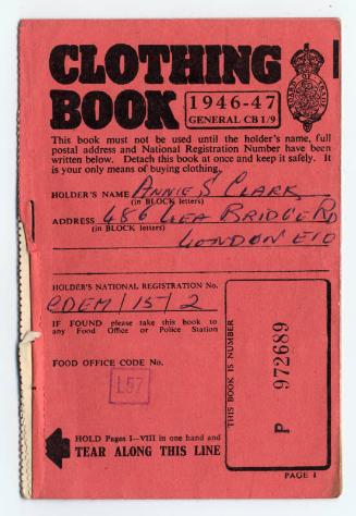 Clothing Ration Book