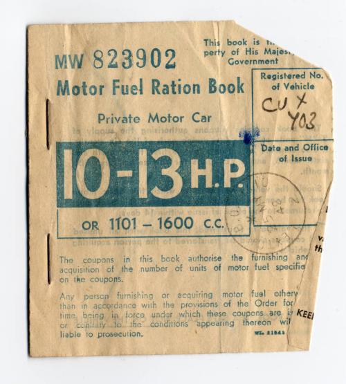 Motor Fuel Ration Book