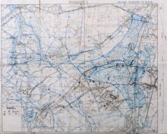 World War One Trench Map Douvrin and Area