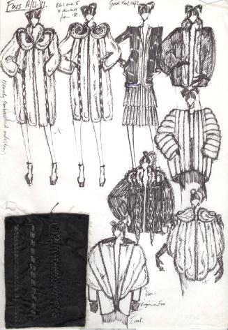 Multidrawing of Eight Fur Coats