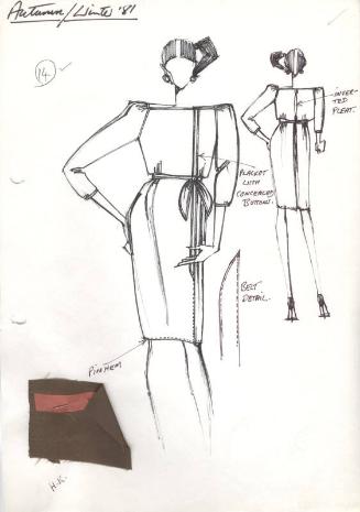 Drawing of Dress for Autumn/Winter 1981 Collection