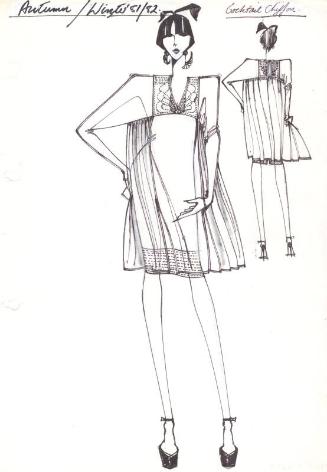 Drawing of Dress for Autumn/Winter 1981 Collection