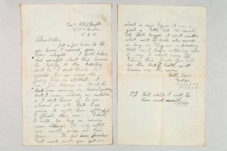 letter from George Rennie on HMS Warspite 15th May 1916