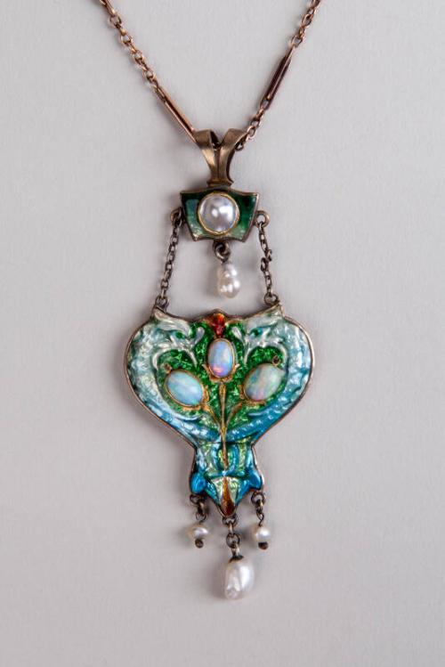 Enamel Cockerel Pendant by James Cromar Watt