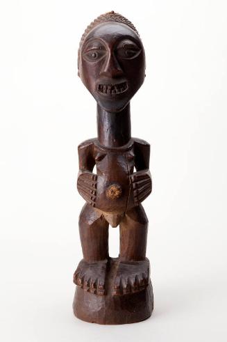 Carved wooden figure attributed to the Bushongo (Congo)