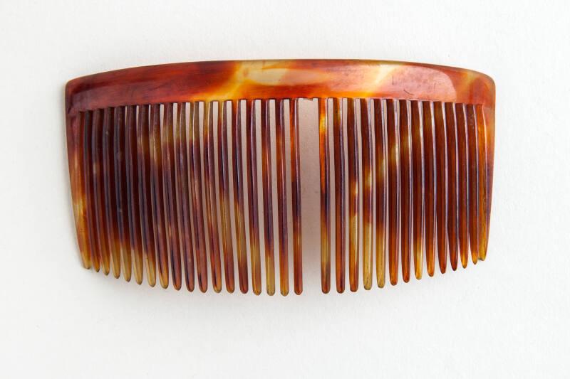 Faux Tortoiseshell Ornamental Hair Comb