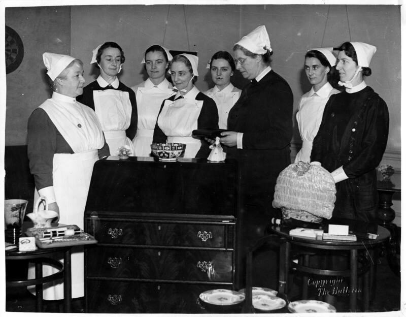 Matron Marget Husband Making Presentation to Housekeeper Glasgow Royal Infirmary