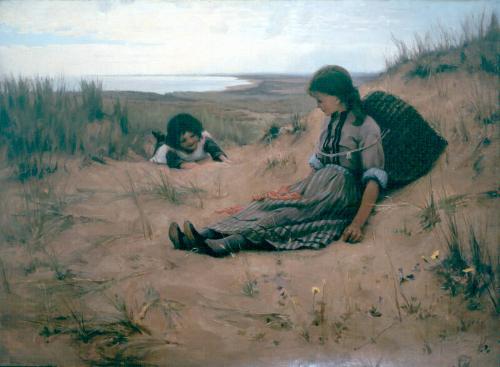 Idling On The Sands, Forvie by Alexander Mann