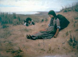 Idling On The Sands, Forvie by Alexander Mann