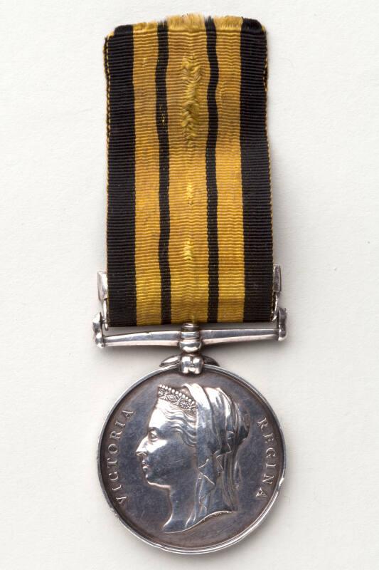 Silver Ashanti medal with ribbon and Coomassie bar