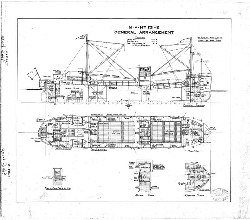 general arrangement plan of the cargo vessels Jolly Nights and Jolly Days