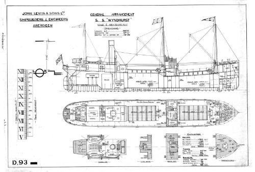 general arrangement plan of the coaster Wyndhurst