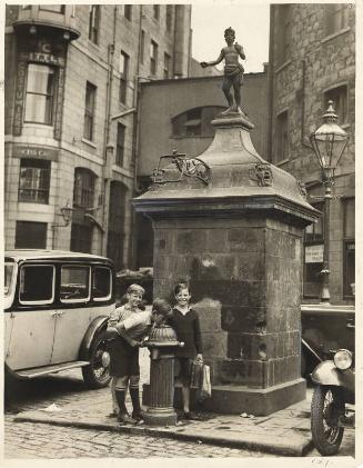 Boys at Fountain at Mannie in Green