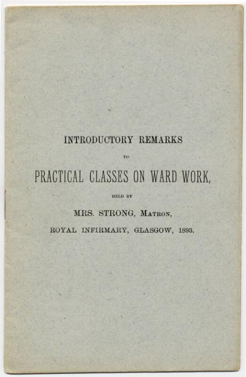 Intoductory Remarks To Practical Classes on Ward Work