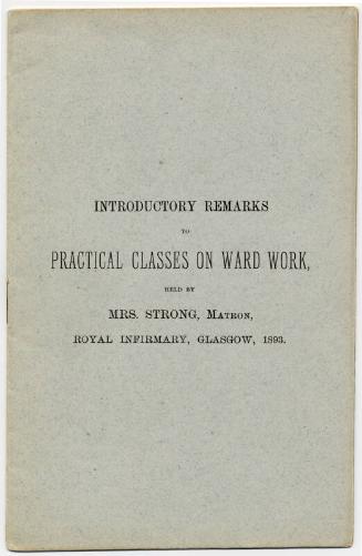 Intoductory Remarks To Practical Classes on Ward Work