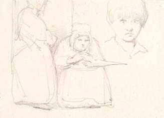 Study of Two Women and Head of Boy