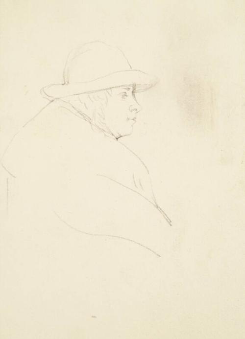 Head and Shoulders of a Man Wearing a Hat